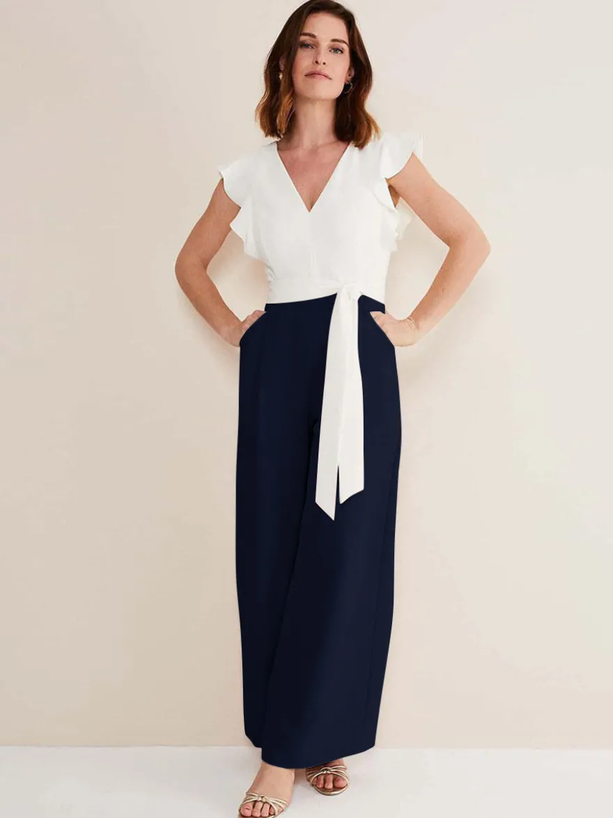 Combinaison de mariage tenue de mère de mariée combinaison sans manche col v
