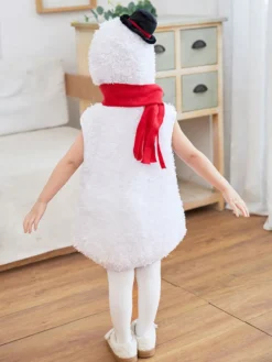 Combinaison de neige pour la combinaison de Noël en polyester blanc en polyester en polyester