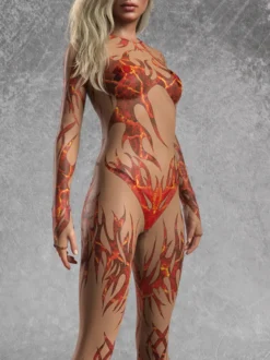 Combinaisons moulantes Zentai costumes néon déguisements d'Halloween cosplay impression numérique 3D body phosphorescent UV imprimé floral combinaisons moulantes Zentai pour les fêtes