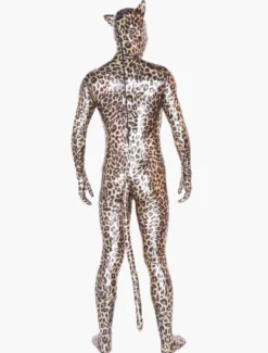 Combinaisons zentai animales Leopard Zentai Déguisements Halloween métallique brillant 2026 Costume d'animal