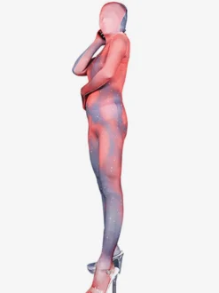 Combinaisons zentai motifs Costumes Zentai Sexy Combinaisons Catsuits Intégrales en Soie Lait Rave Club