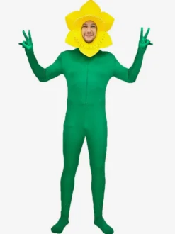 Combinaison tournesol pour adulte déguisement amusant pour Halloween et carnaval