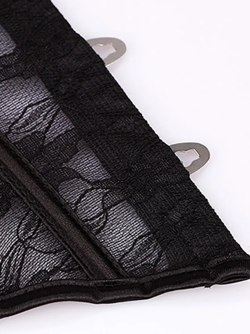 Corset bustier en dentelle transparente sans bretelles 2 couleurs