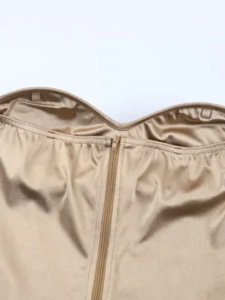 Corset en résille transparente pour femme - Bustier sexy avec fermeture éclair apparente au dos - Tenues de soirée glamour vintage et esthétiques pour les clubs (collection 2026)