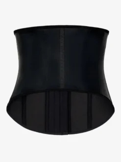 Corset noir sans bretelles pour femme avec boutons sur le devant
