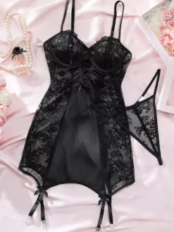 Corsets bordeaux sexy dos nu à lacets lingerie de rencontre dos nu