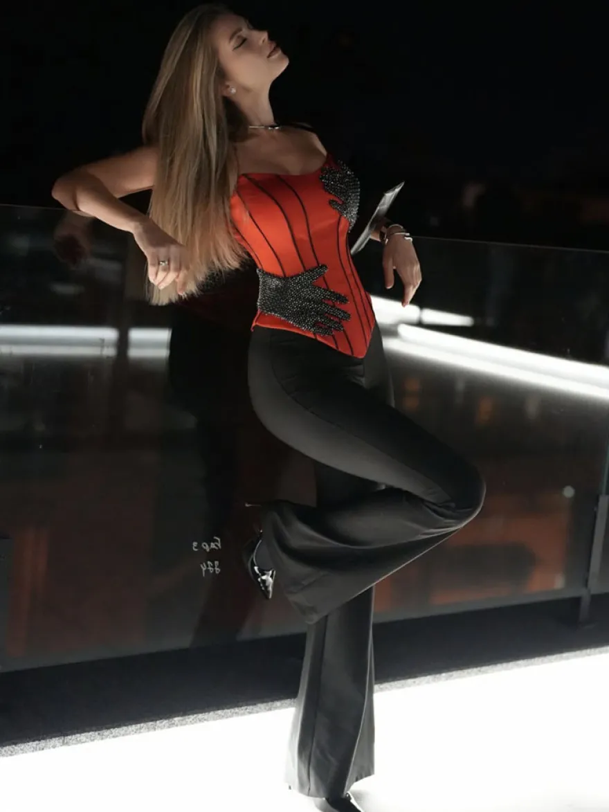 Corset sexy à strass pour femme - Bustier gainant sans bretelles - Tenue de soirée été 2026