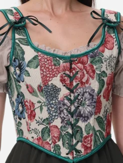 Corset vintage Vêtements vintage pour femmes Volants en polyester
