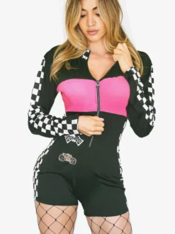 Costume charmant Coureur noir en nylon écossais Déguisements Halloween