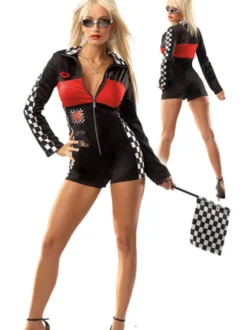 Costume charmant Coureur noir en nylon écossais Déguisements Halloween