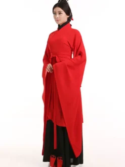Costume Chinois Ancien Hanfu Traditionnel Femmes Rouges Costume Déguisements Halloween