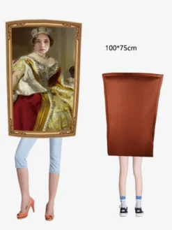 Costume de cosplay Mona Marie Lisa Curie Albert pour Halloween fille avec boucle d'oreille en forme de poire