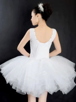 Costume de Danse Ballet Ballerina Robes Femmes Blanc Tutu Dancing Costume Déguisements Halloween