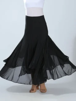 Costume de danse de salle de bal Découpe rouge pour femme Long Swing Jupe Déguisements Halloween