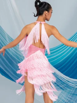 Costume de danse latine pour femmes ensemble à franges robe élégante costume de danse