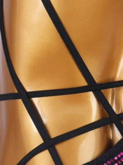 Costume de danse latine Rose Lycra Spandex Robe pour femmes Vêtements de danse
