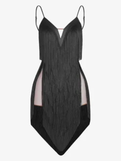 Costume de danse latine vert avocat robe à franges pour femmes robe Sexy en Polyester vêtements de danse