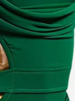 Costume de danse latine vert femmes Sexy Lycra Spandex robe Costume de danse