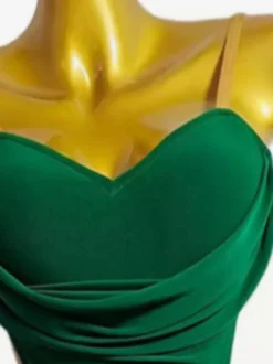 Costume de danse latine vert femmes Sexy Lycra Spandex robe Costume de danse