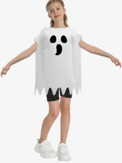 Costume de fantôme d'Halloween combinaison fantôme avec imprimé holographique 3D tenue de cosplay pour scène