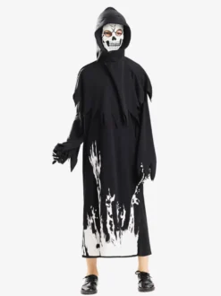 Costume de Faucheuse phosphorescent pour enfants combinaison fantôme phosphorescente tenue de scène