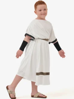 Costume de jeu de rôle de guerrier de la mythologie grecque et romaine antique pour enfant