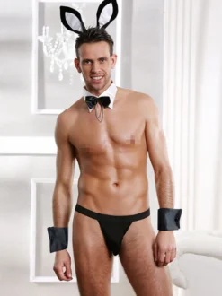 Costume De Lapin Sexy Pour Hommes Halloween Vêtements De Nuit Pour Adultes