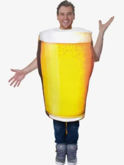 Costume De Nourriture Glace De Bière Adultes Unisexe Jaune Drôle Costumes Déguisements Halloween