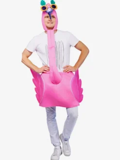 Costume de spectacle sur scène de flamant rose d'halloween Costume de fête drôle de carnaval