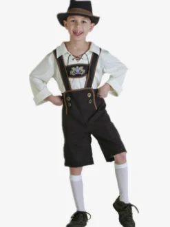 Costume Enfant Imprimer Ensemble Combinaison De Chapeau Oktoberfest À Double Boutonnage Déguisements Halloween