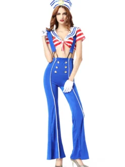 Costume marins bleus adultes ensemble de costumes de vacances Halloween Cosplay