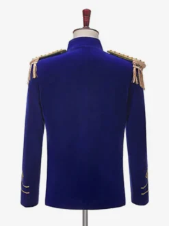 Costume Royal Victorienne Homme Style Militaire Naval Ensemble 3 Pièces avec Chemise et Pantalon