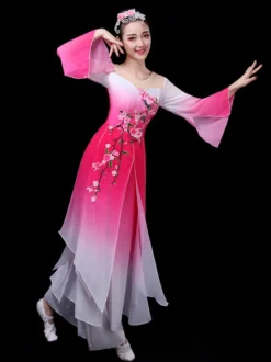 Costumes Chinois Danse Traditionnelle Costumes de Carnaval Costume 2 Pièce Déguisements Halloween