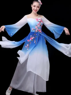 Costumes Chinois Danse Traditionnelle Costumes de Carnaval Costume 2 Pièce Déguisements Halloween