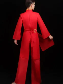 Costumes Chinois Homme Costumes De Danse Du Dragon Rouge Kung Fu Carnaval Déguisements Halloween