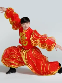 Costumes Chinois Homme traditionnels Nice Carnaval Danse du Dragon Lanterne Rouge Déguisements Halloween