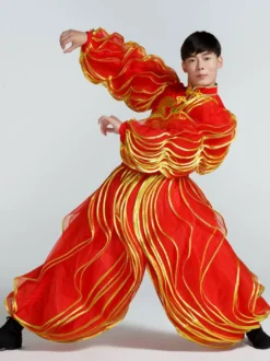 Costumes Chinois Homme traditionnels Nice Carnaval Danse du Dragon Lanterne Rouge Déguisements Halloween