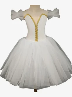 Costumes de danse de Ballet ballerine rouge pour filles robe à volants en dentelle et Polyester vêtements de danse