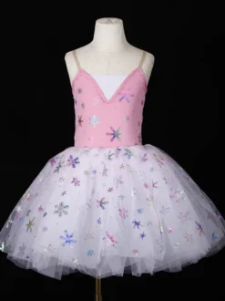 Costumes de danse de Ballet bleu ciel clair pour filles et adultes robe de ballerine à paillettes en dentelle et Polyester vêtements de spectacle