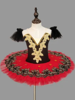 Costumes de danse de Ballet rose fille ballerine Lycra Spandex robe robe vêtements de danse