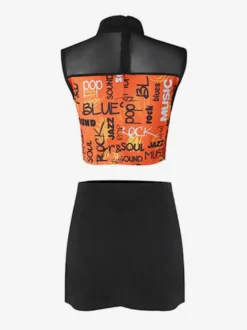 Costumes de danse jazz pour femmes jupe et haut vêtements de danse