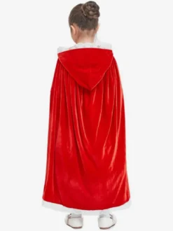 Costumes de Noël pour filles avec cape noire
