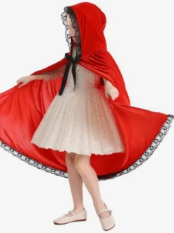 Costumes de Noël pour filles avec cape noire
