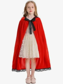 Costumes de Noël pour filles avec cape noire