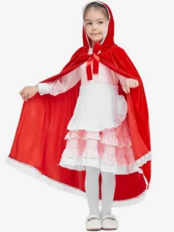 Costumes de Noël pour filles avec cape noire