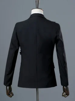 Costumes de performance rétro à manches longues pour hommes noirs Bourgogne