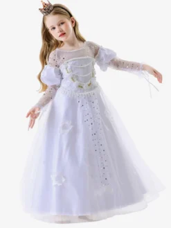 Costumes De Princesse Enfants Ensemble Blanc Robe Déguisement