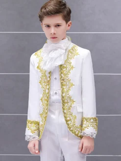 Costumes d'Halloween pour enfants Costume de spectacle dramatique de palais robe de spectacle Prince charmant incrusté