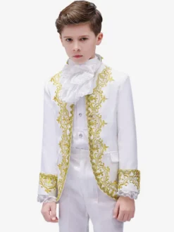 Costumes d'Halloween pour enfants Costume de spectacle dramatique de palais robe de spectacle Prince charmant incrusté