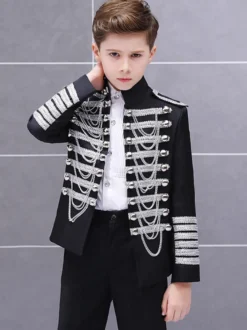 Costumes d'Halloween pour enfants Costume rétro du palais en or noir Costume de performance